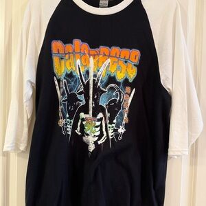 Calabrese Black and White Raglan Shirt Never Worn
